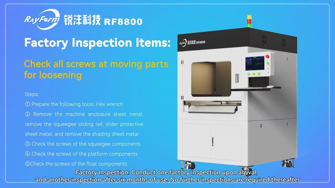 RF8800 3D Printer - Post-Transport Inspection | Ensure Safe Restart