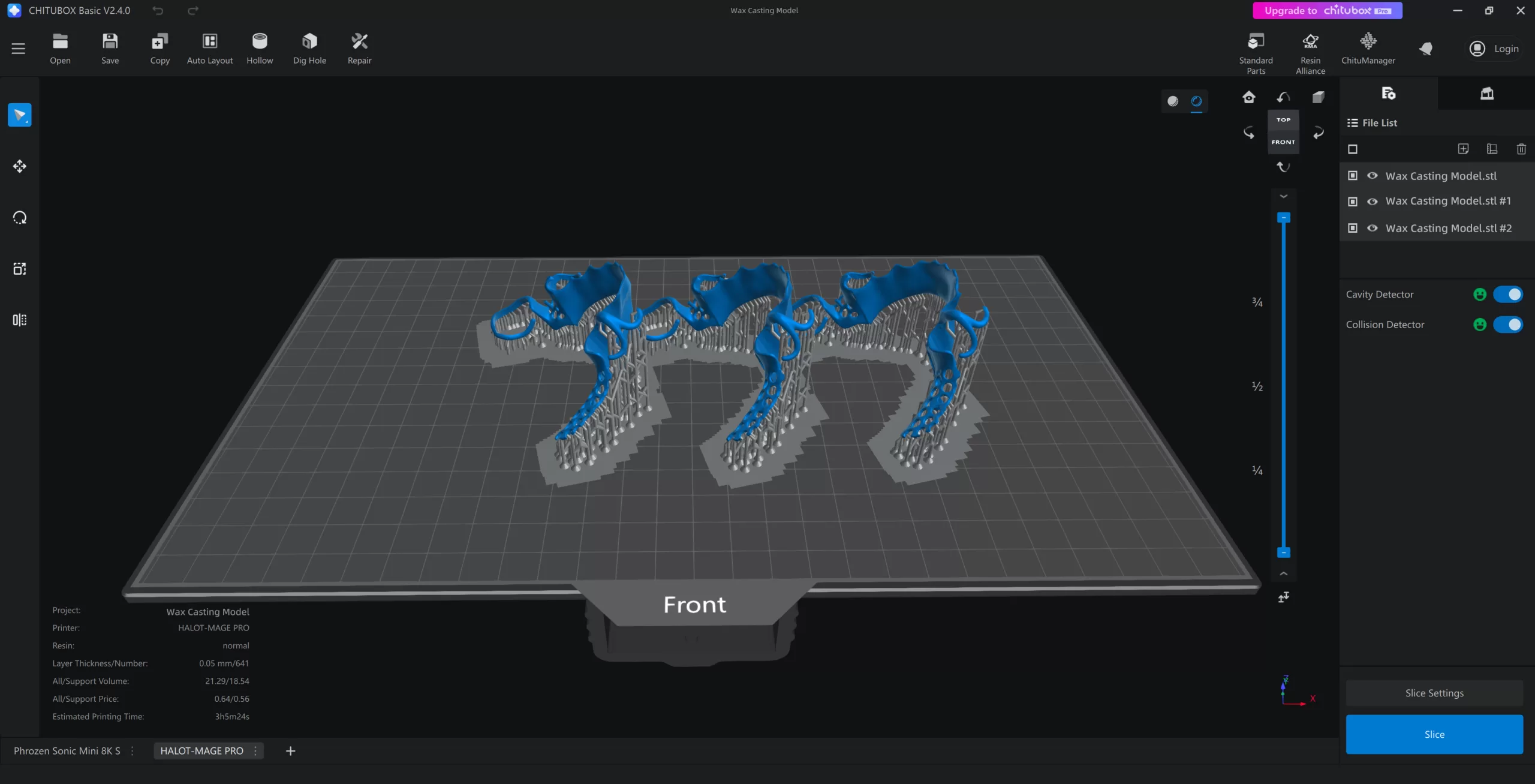 Provide Casting Wax Model Test