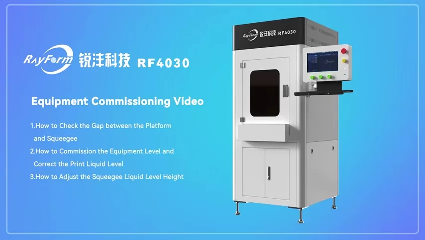 RF-4030 Equipment Commissioning Video Guidance
