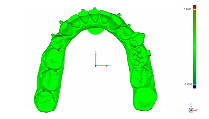 Dental mold accuracy inspection 0.100_