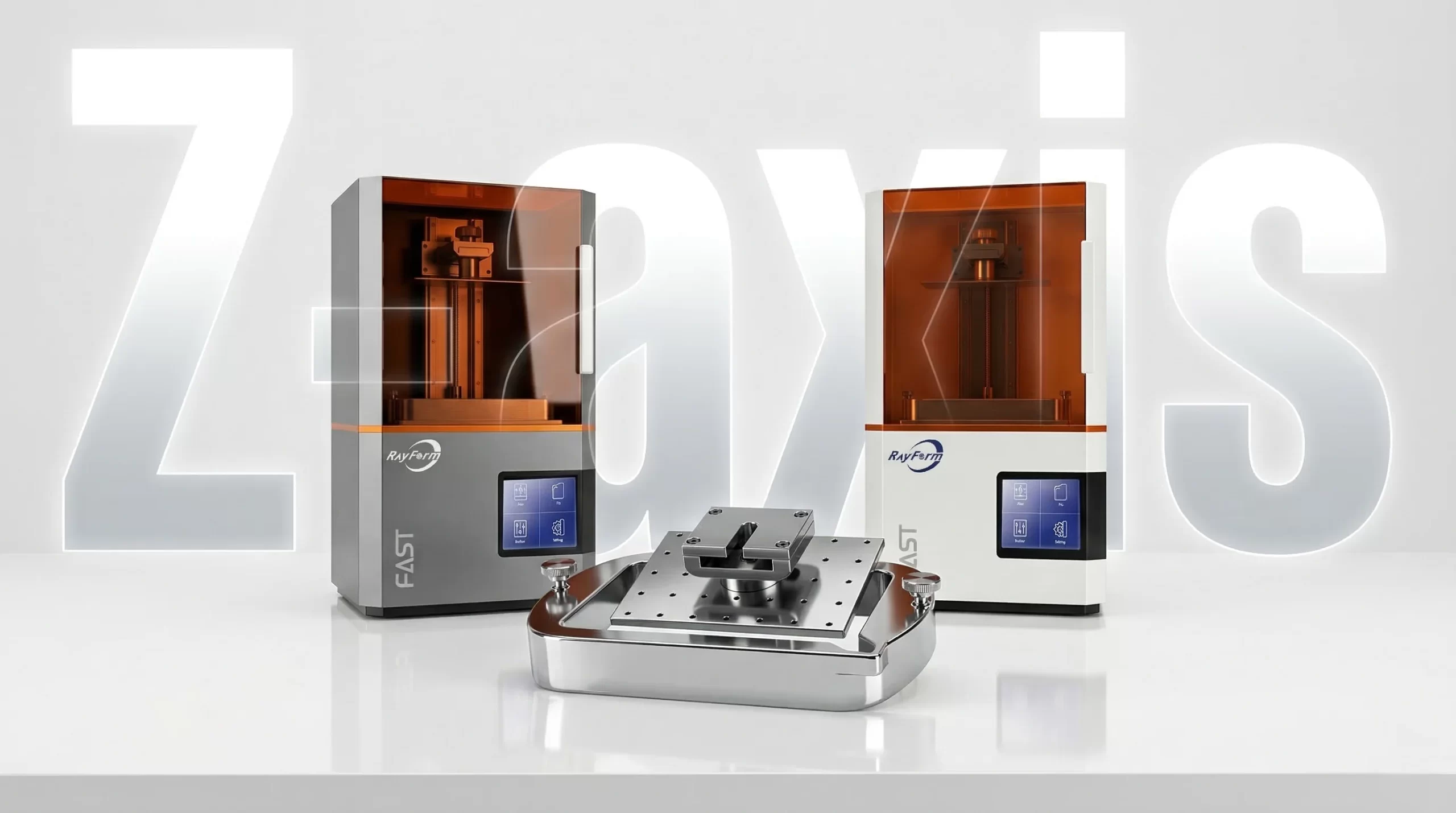 Stable Z-axis structure with dual linear guide rails and precision ball screw for accurate dental 3D printing