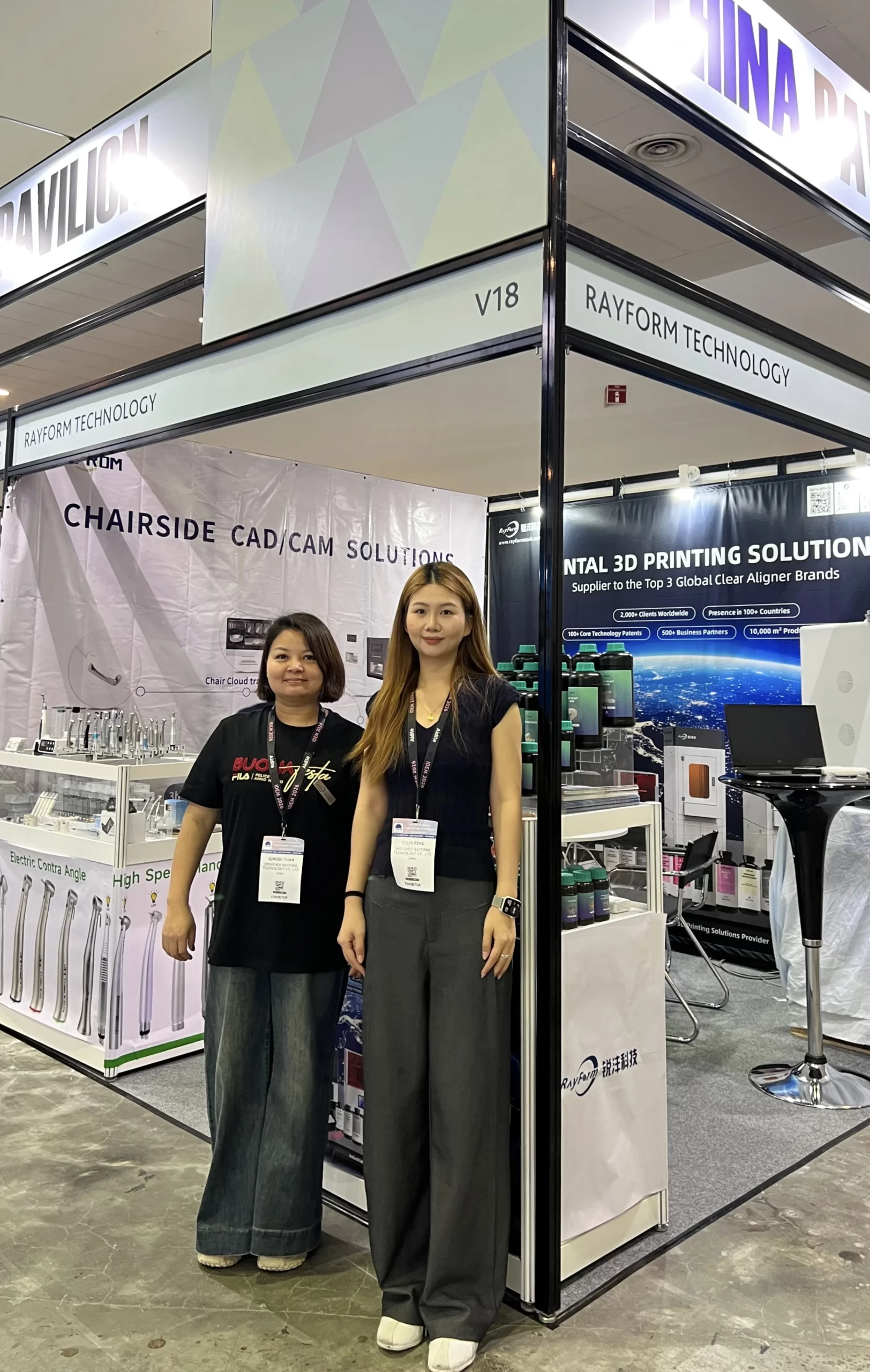 RayForm dental resin product showcase at IDEM Singapore 2026