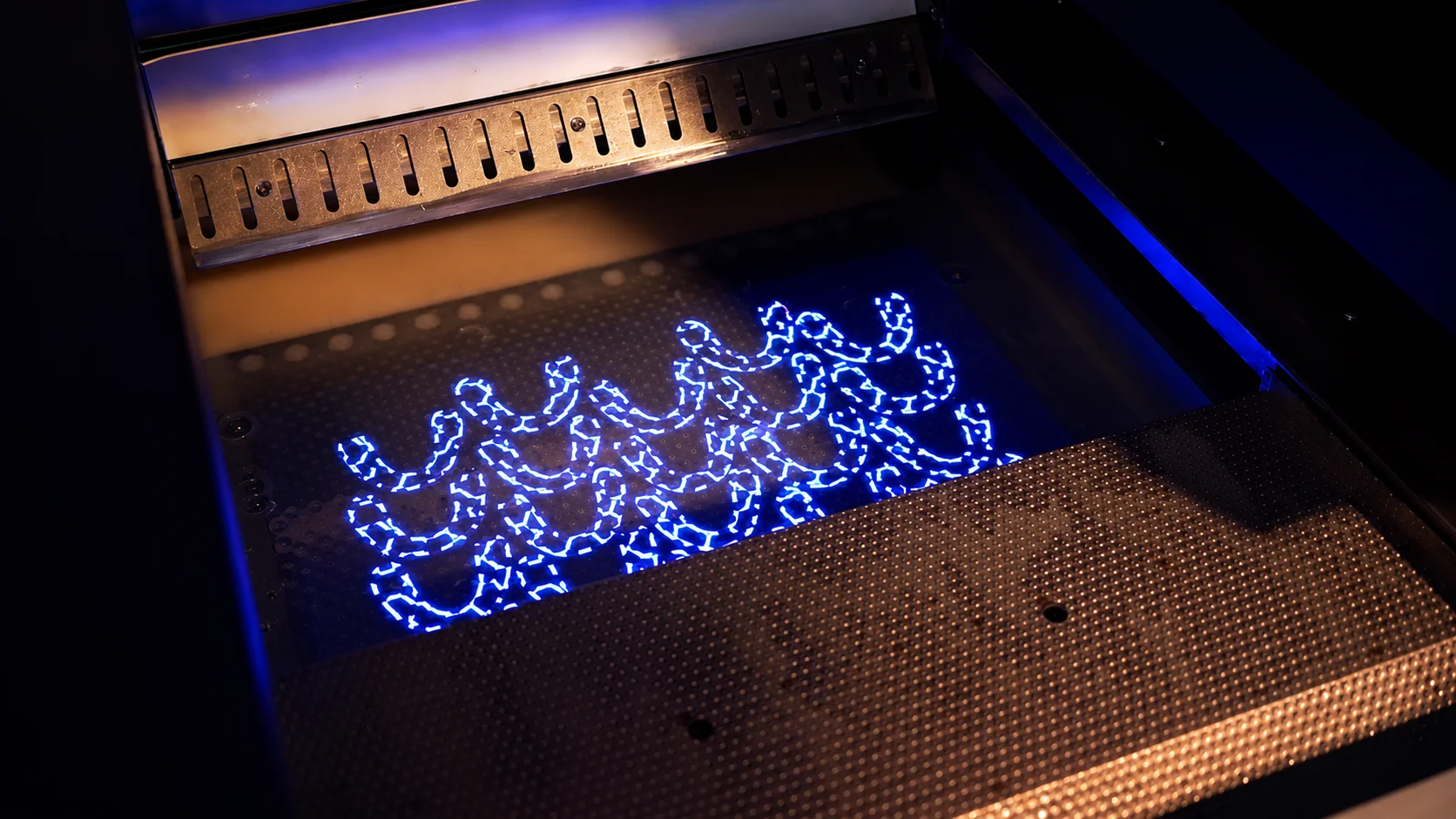 clear aligner production line with 3D printed dental models at scale