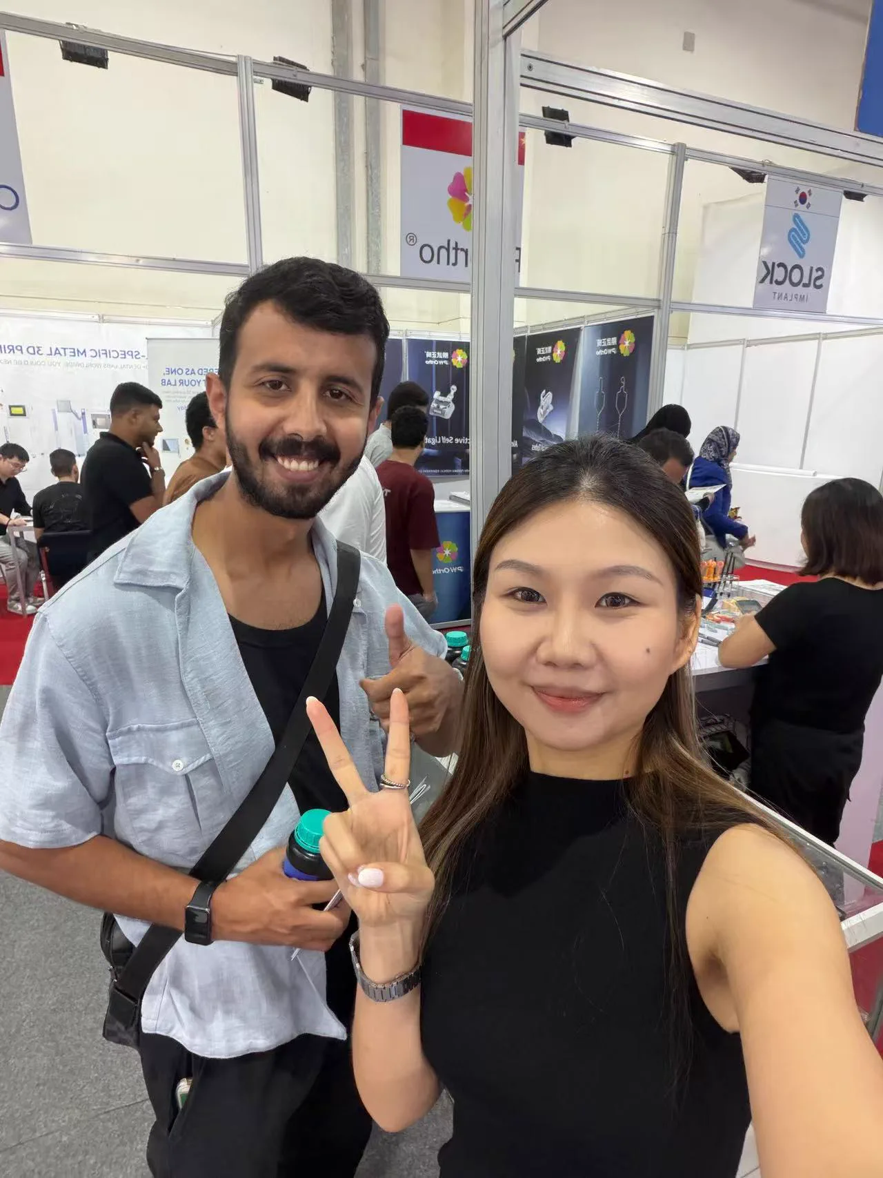 Two exhibition participants at IDEX Egypt 2026 in Cairo